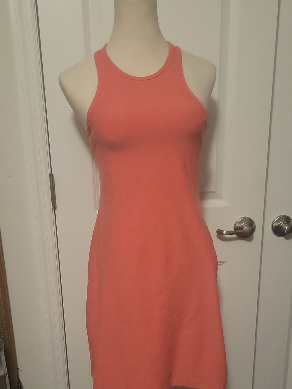 Beyond Yoga Coral Racerback Midi Dress